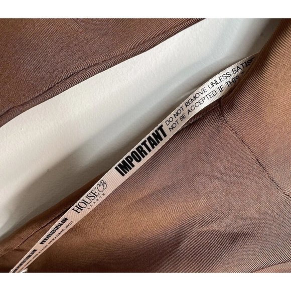 HOUSE OF CB LONDON Comelle Jumpsuit XS NWT Brown Shorts Bandage Romper Sexy - Picture 8 of 8